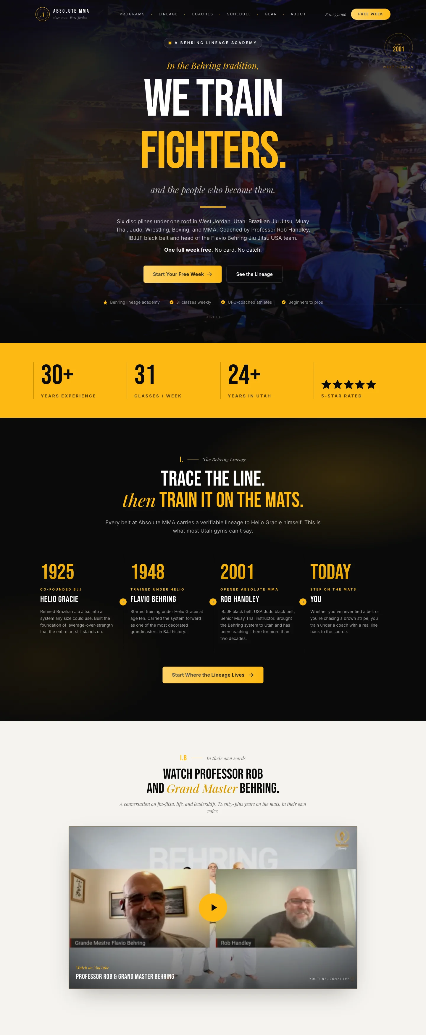 Absolute Mma website by Red Pine.