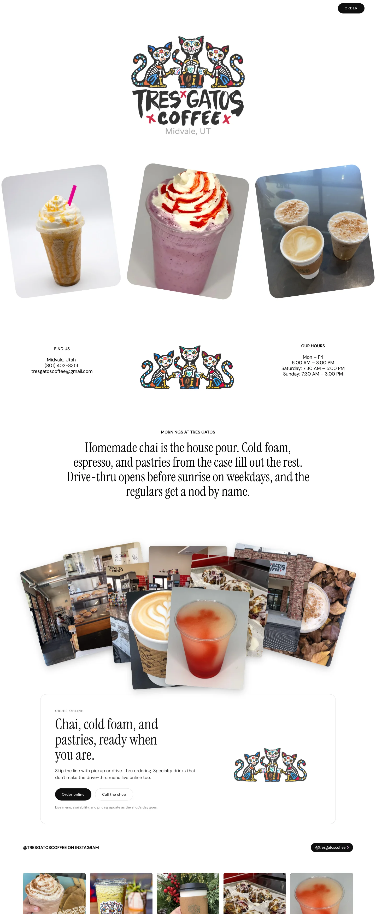 Tres Gatos website by Red Pine.